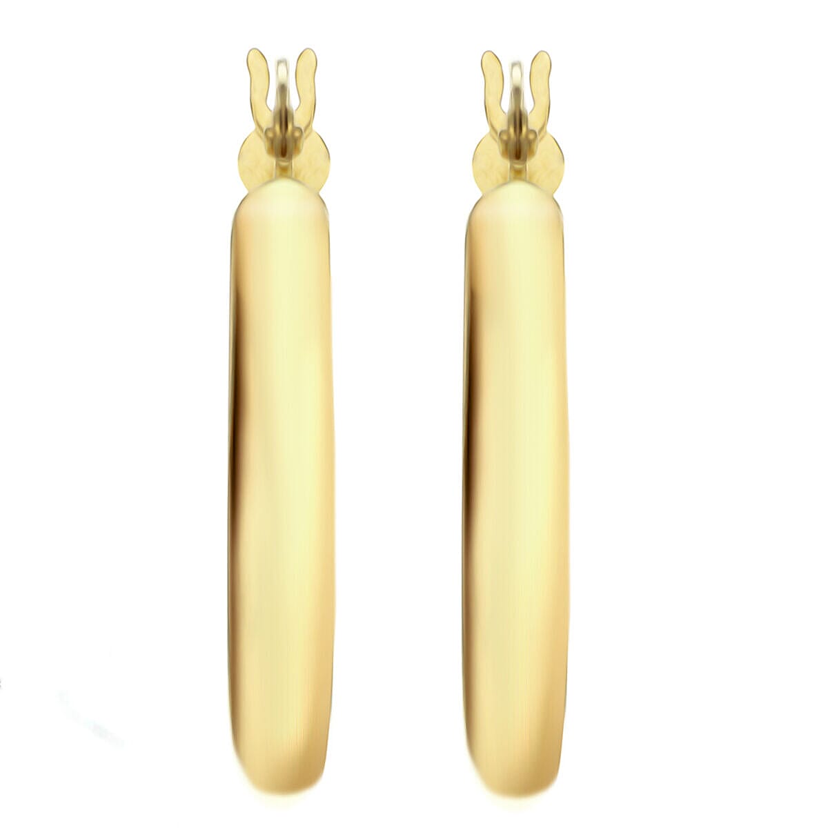 9K Yellow Gold 22mm x 22mm Triangle Shaped Creole Earrings 7337850 1