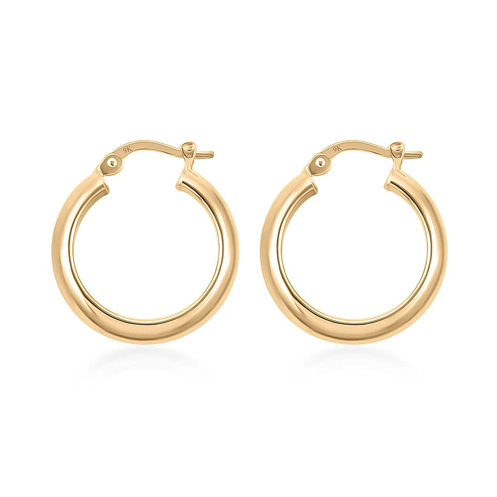 Hatton Garden Closeout - 9K Yellow Gold Hoop Earrings