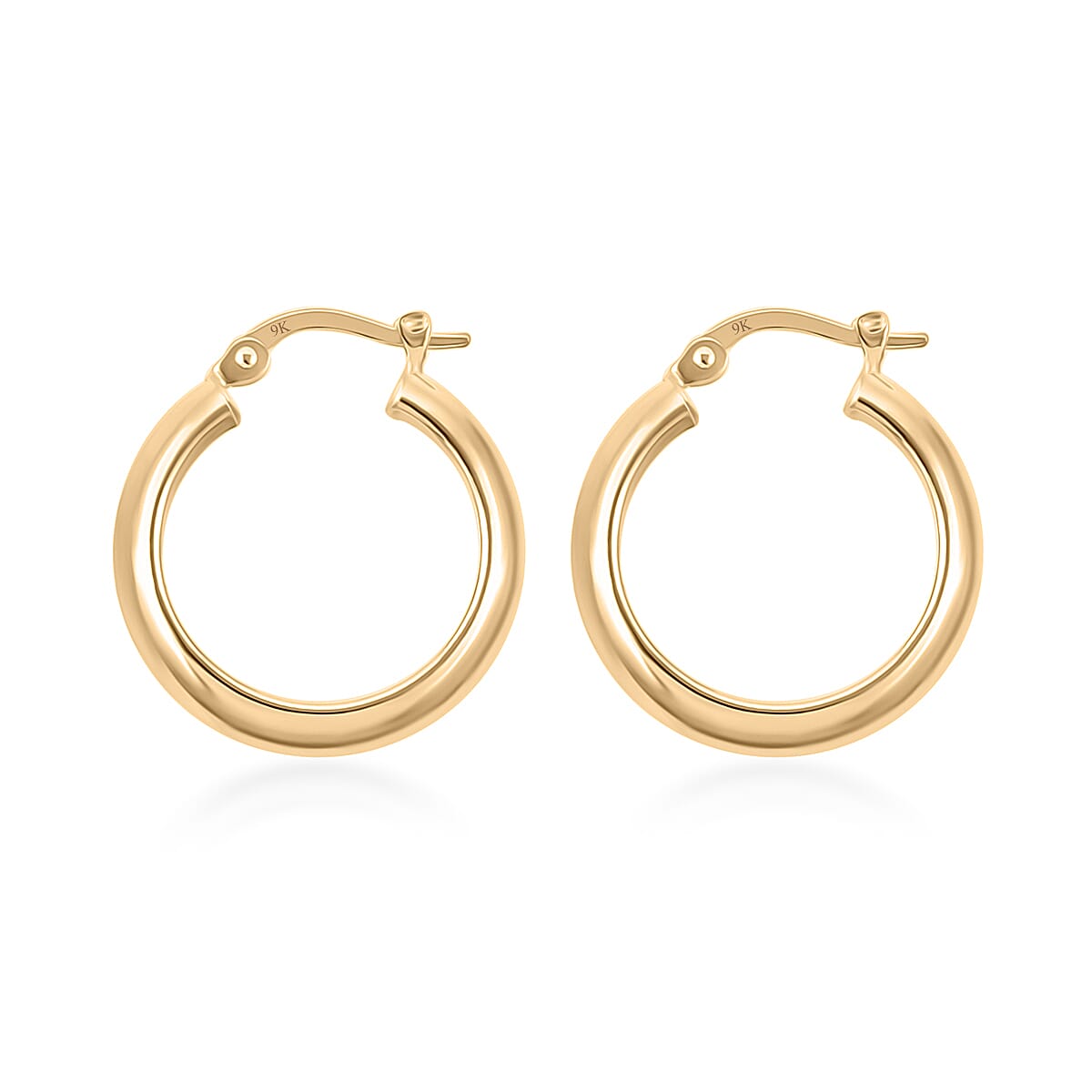 Hatton Garden Closeout - 9K Yellow Gold Hoop Earrings 7672504 3