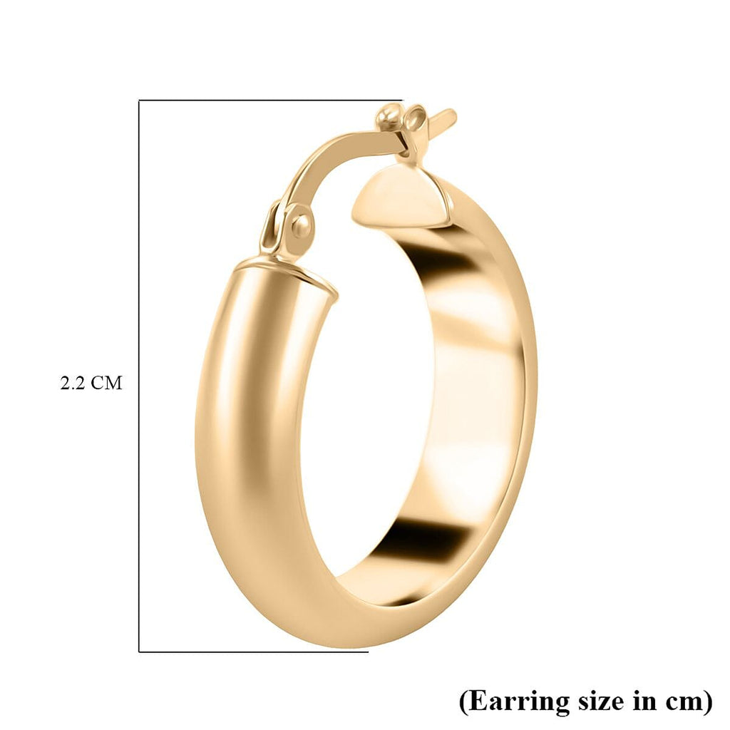 Hatton Garden Closeout - 9K Yellow Gold Hoop Earrings
