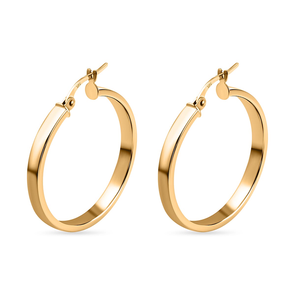 One Time Close Out- 9K Yellow Gold  Hoop Earrings 7756942 0