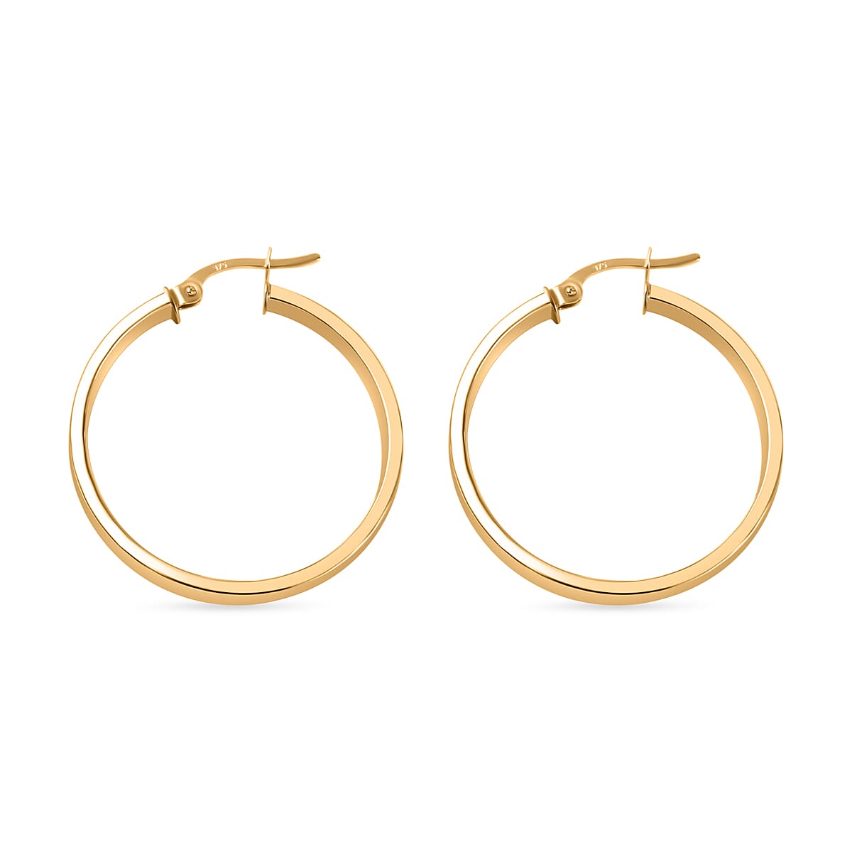 One Time Close Out- 9K Yellow Gold  Hoop Earrings 7756942 3