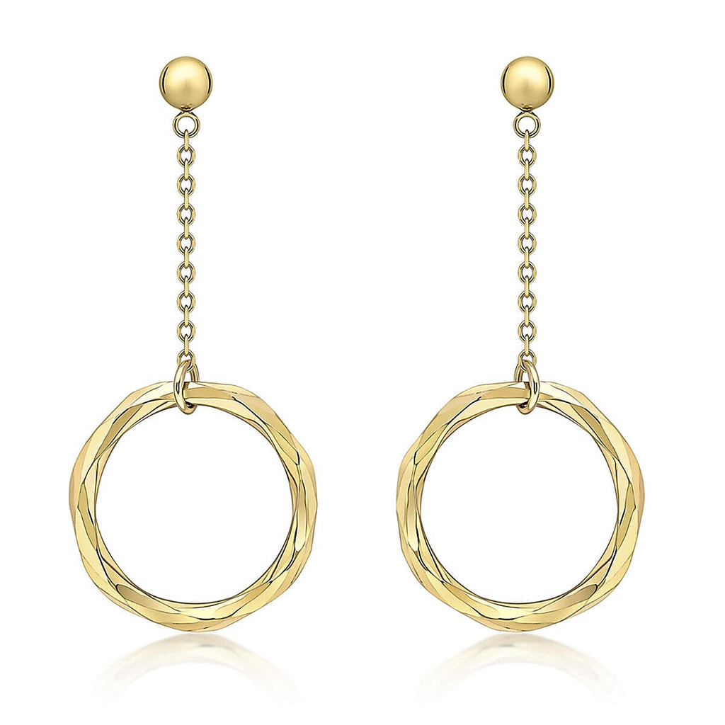 9K Yellow Gold  Earring,  Gold Wt. 1.6 Gms