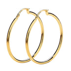 9K Yellow Gold Shiny Hoop Earrings