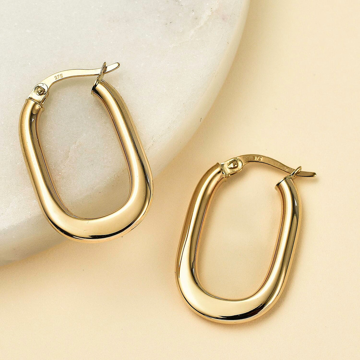 Hatton Garden Closeout - 9K Yellow Gold Hoop Earrings 7756993 1