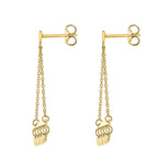 9K Yellow Gold  Earring,  Gold Wt. 1.7 Gms