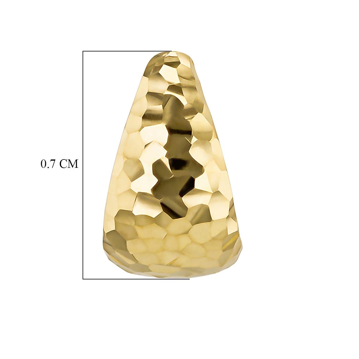 Diamond Cut J Shape Stud Earrings in 9K Yellow Gold 7567527 4