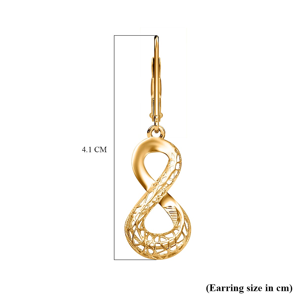 Hatton Garden Closeout - 9K Yellow Gold Infinity Earrings 7383301 3