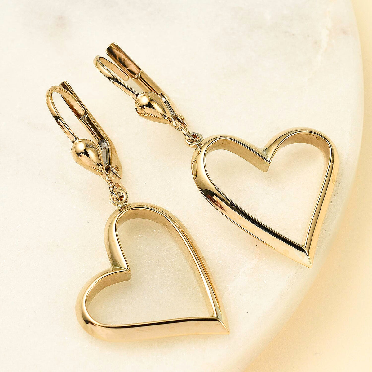 Hatton Garden Close Out Deal - 9K Yellow Gold Heart Earrings 7756984 1