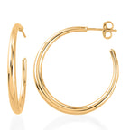 Ottoman Treasures 9K Yellow Gold Hoop Earring with Push Back 2.00 Gms.