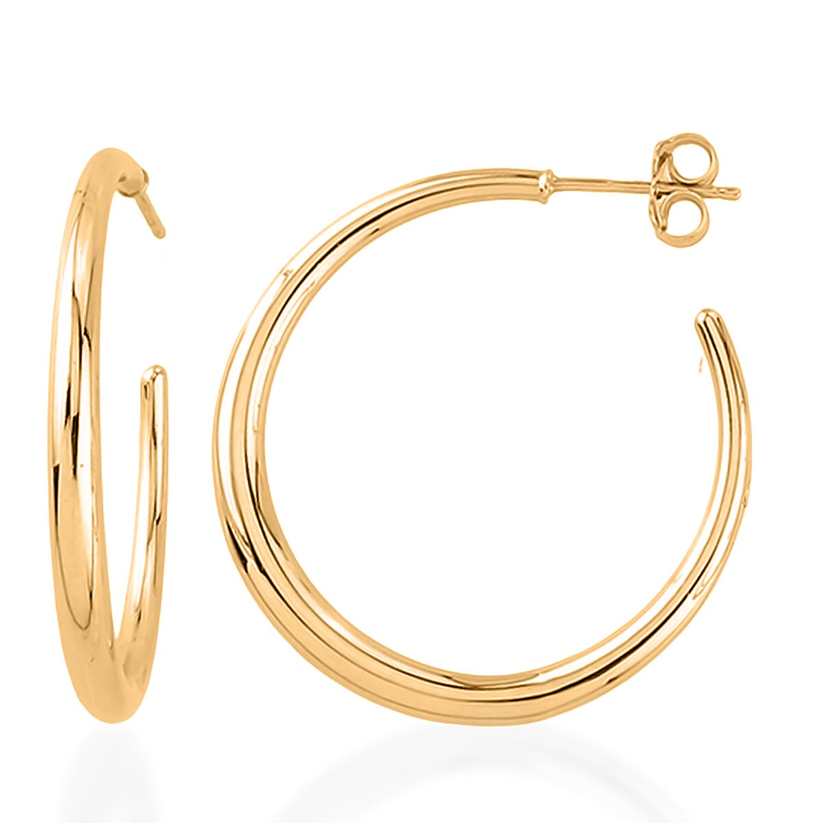 9K Yellow Gold Hoop Earring with Push Back 8103811 0