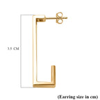 Maestro Collection - 9K Yellow Gold Geo Hoop Earrings