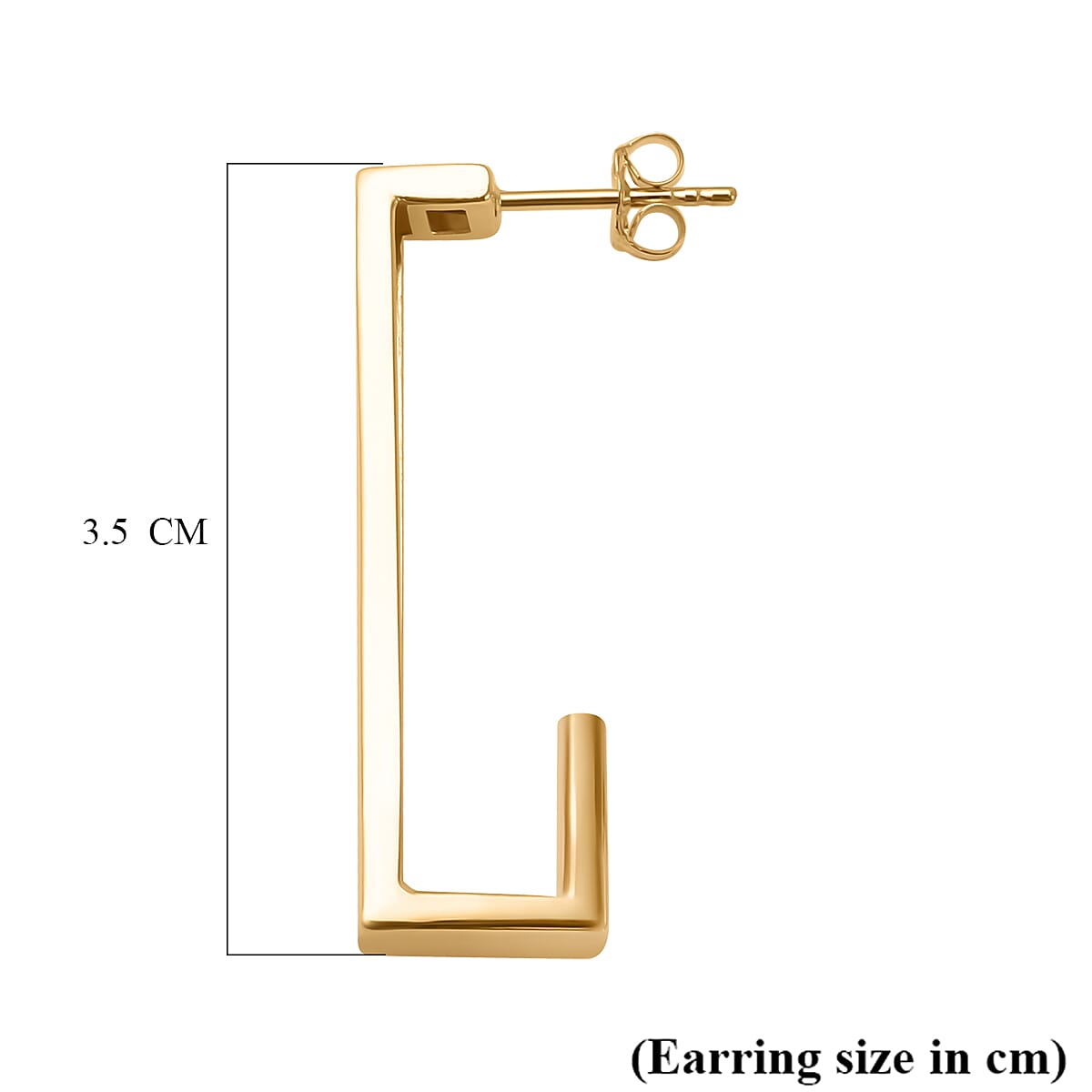 Maestro Collection - 9K Yellow Gold Geo Hoop Earrings 7722998 4