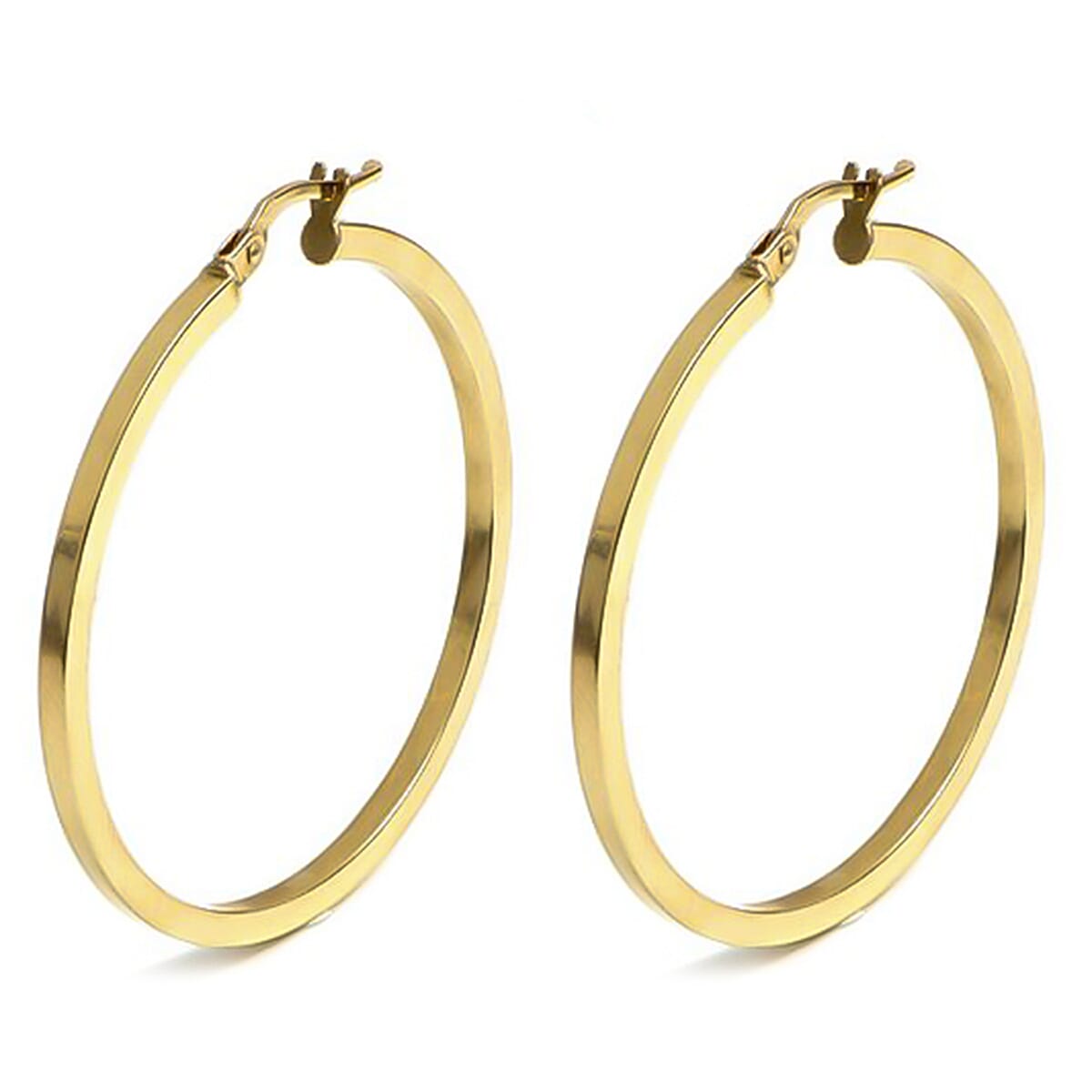 Maestro Collection - 9K Yellow Gold Hoop Earrings 7791572 0