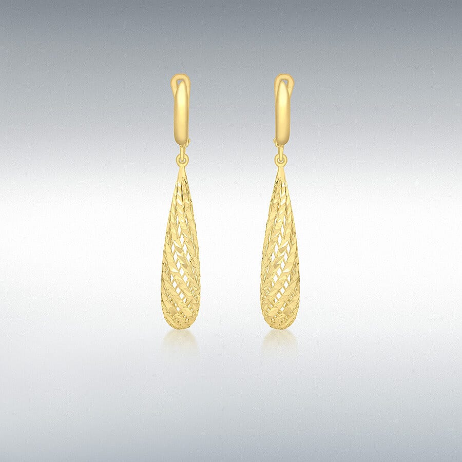 Designer Inspired - 9K Yellow Gold Long Drop Earring with Clasp 8312996 0
