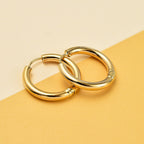 9K Yellow Gold Hinged Hoop Earrings
