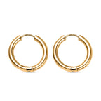 9K Yellow Gold Hinged Hoop Earrings