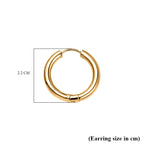 9K Yellow Gold Hinged Hoop Earrings