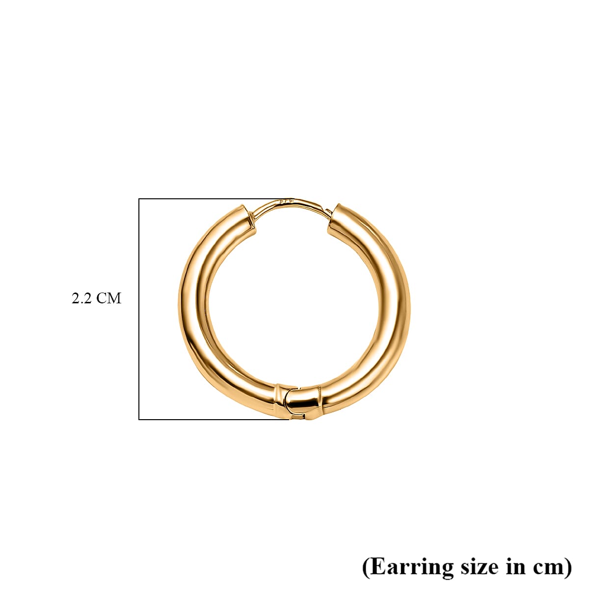 9K Yellow Gold Hinged Hoop Earrings 7383423 4