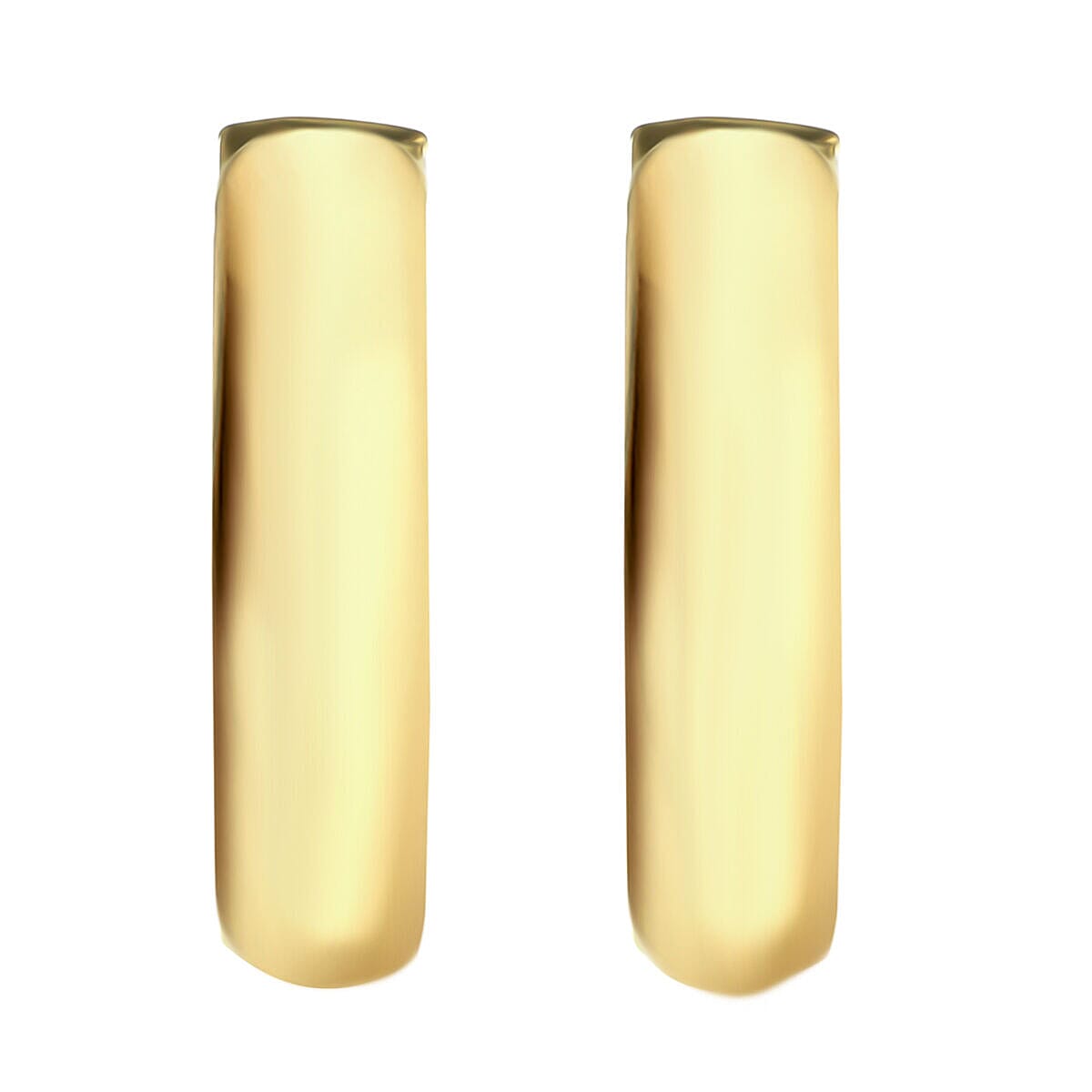 9K Yellow Gold 15mm x 28mm Polished Huggie Earrings 7337852 1