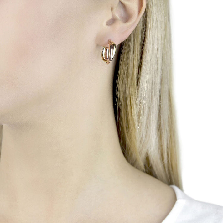 9K Gold Intertwined Hoop Earring 7488825 2
