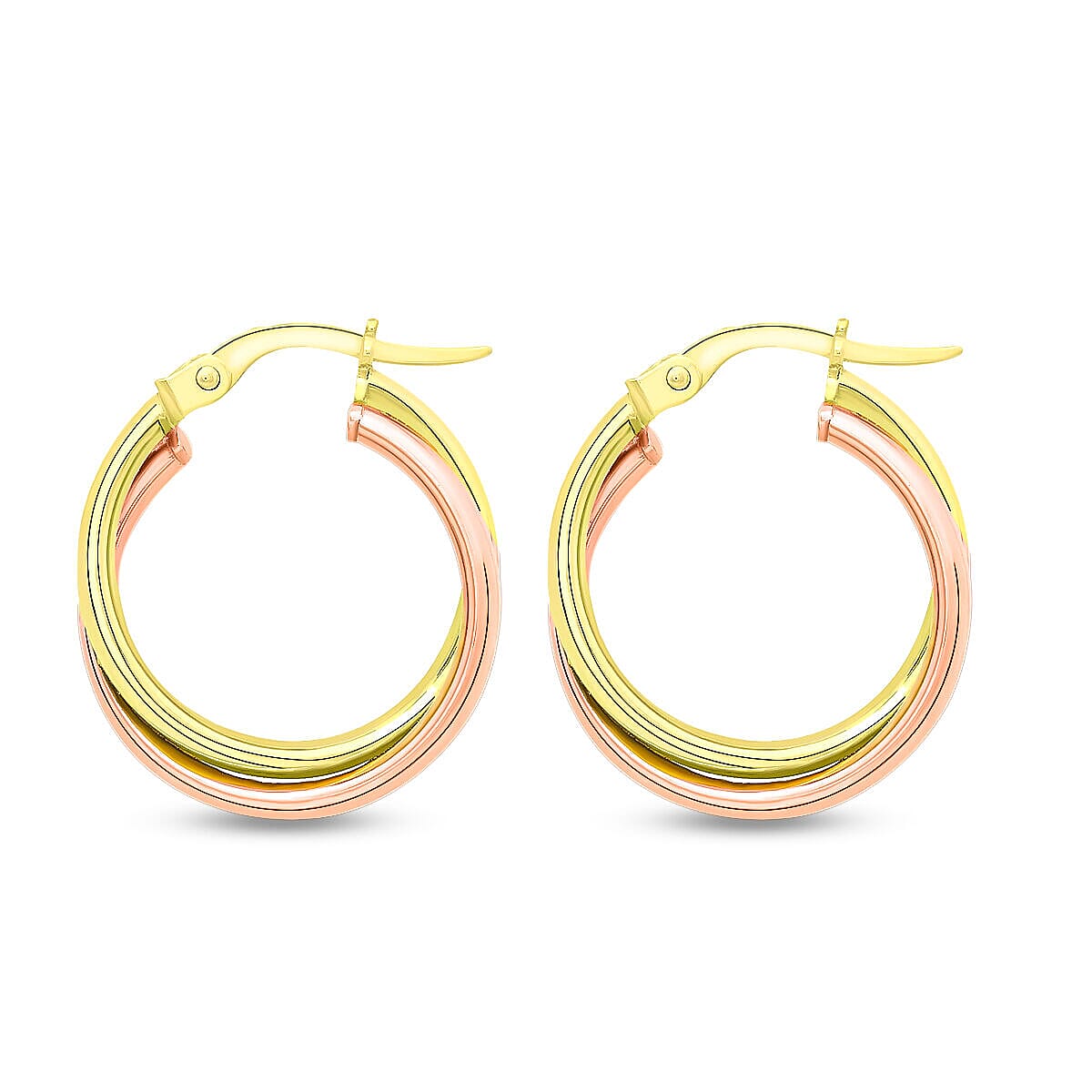 9K Gold Intertwined Hoop Earring 7488825 2