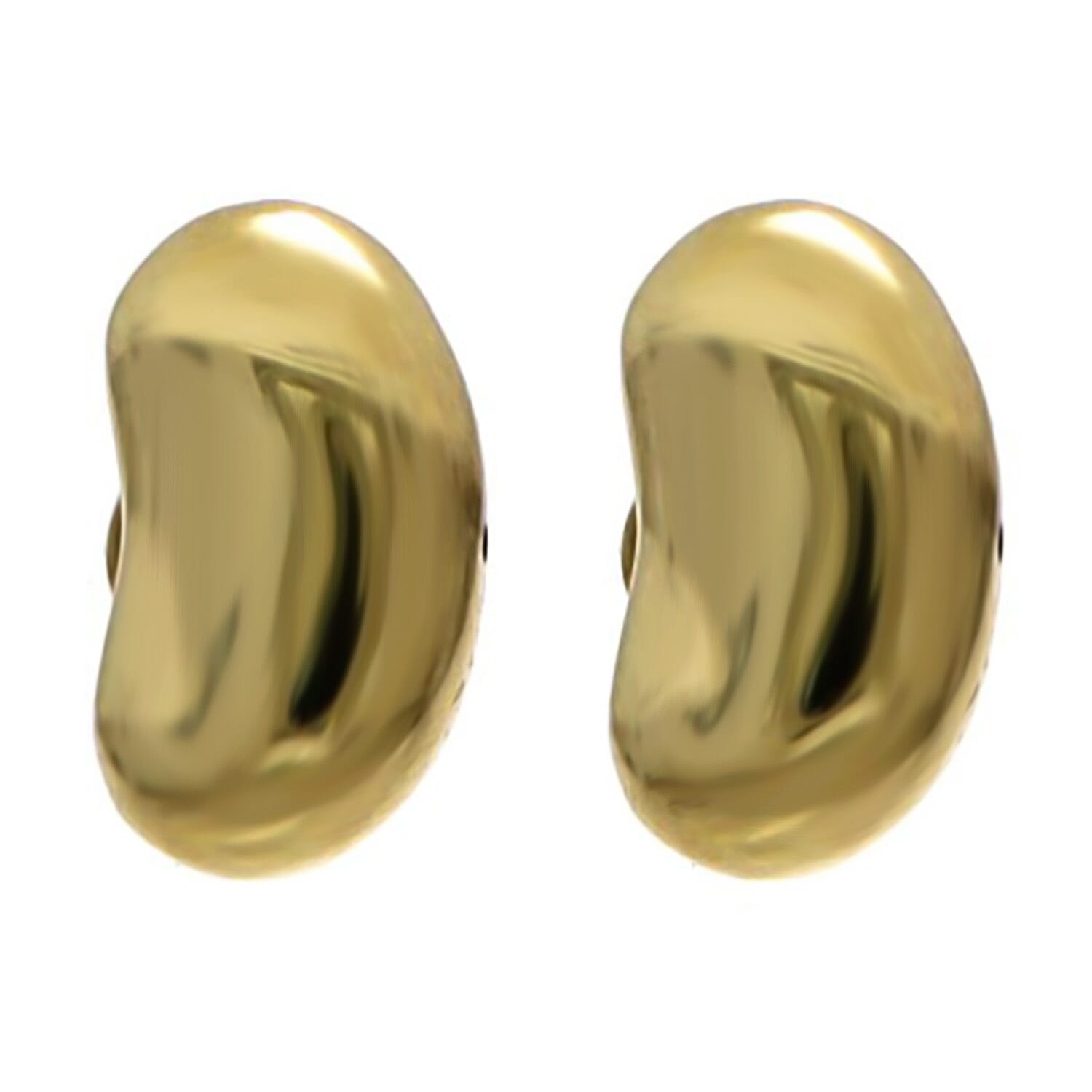 9K Yellow Gold Bean Earrings,  Gold Wt. 2 Gms 7780455 0