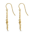 9K Yellow Gold Dangle Earrings