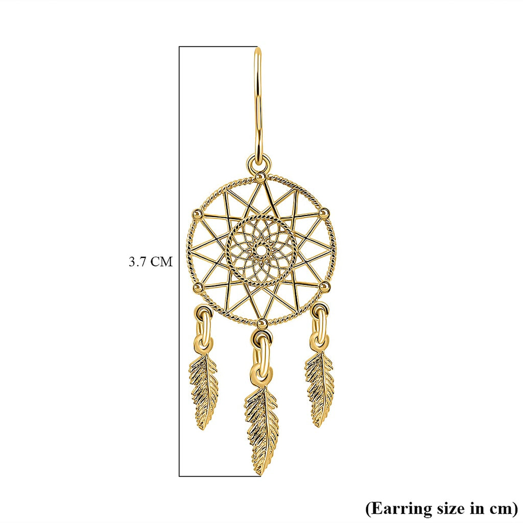 9K Yellow Gold Dangle Earrings