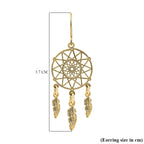 9K Yellow Gold Dangle Earrings