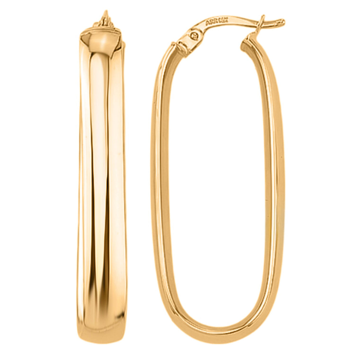 Hatton Garden Closeout - 9K Yellow Gold Large Hoop Earring With Clasp. Gold Wt 2.54 Gms 7891539 0