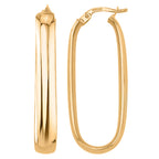 Hatton Garden Closeout - 9K Yellow Gold Large Hoop Earring With Clasp. Gold Wt 2.54 Gms