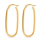 Hatton Garden Closeout - 9K Yellow Gold Large Hoop Earring With Clasp. Gold Wt 2.54 Gms