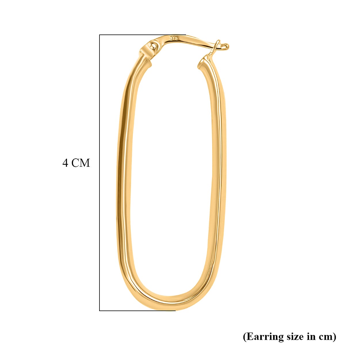 Hatton Garden Closeout - 9K Yellow Gold Large Hoop Earring With Clasp. Gold Wt 2.54 Gms 7891539 4