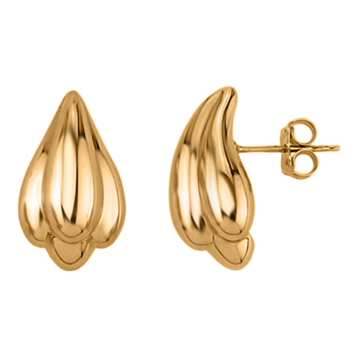 Hatton Garden Closeout - Designer Inspired - 9K Yellow Gold Earring With Push Back. Gold Wt 2.54 Gms 7891522 0