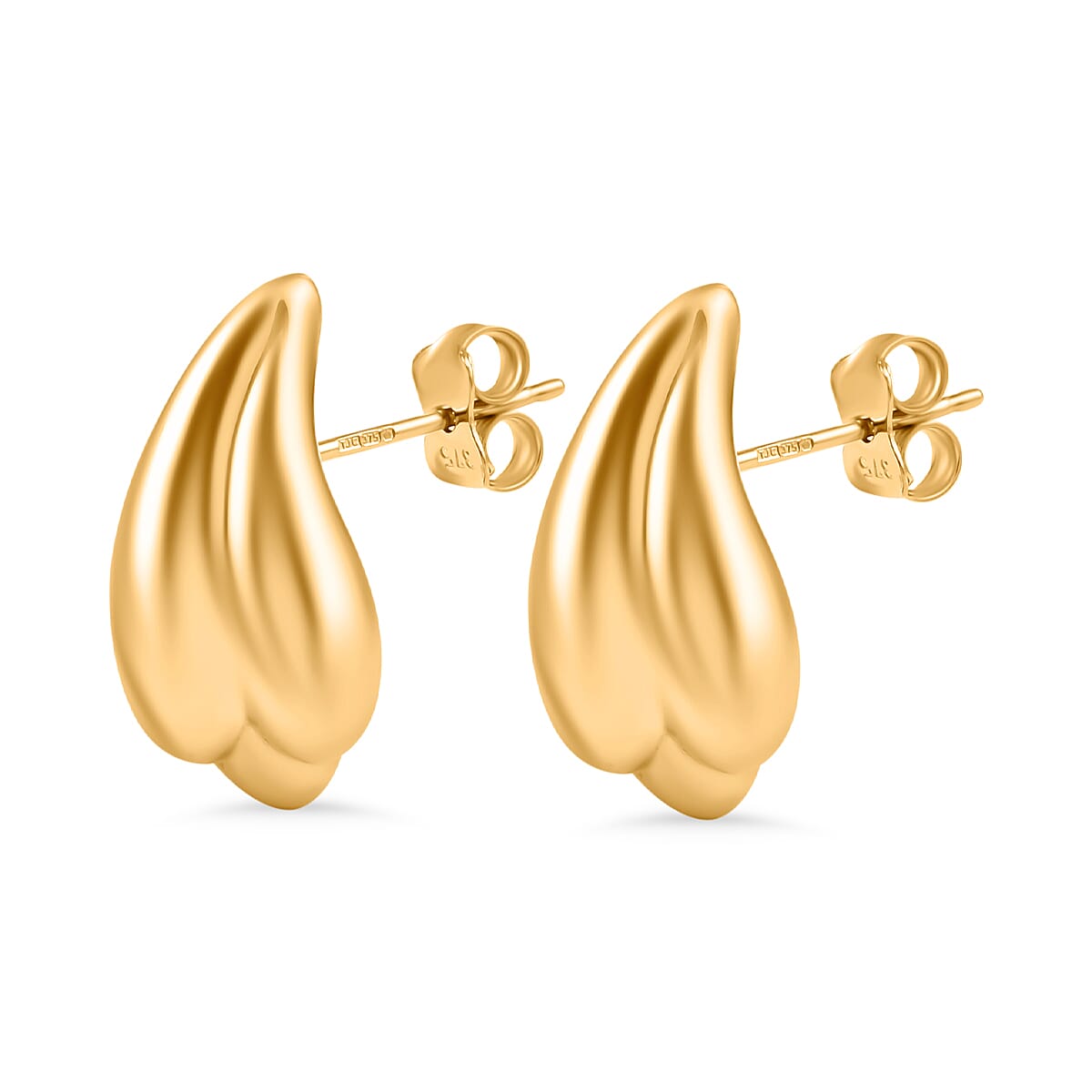 Hatton Garden Closeout - Designer Inspired - 9K Yellow Gold Earring With Push Back. Gold Wt 2.54 Gms 7891522 3