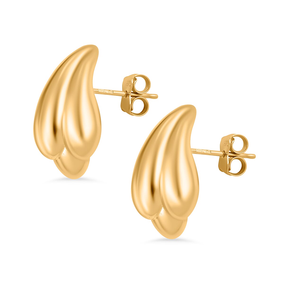 Hatton Garden Closeout - Designer Inspired - 9K Yellow Gold Earring With Push Back. Gold Wt 2.54 Gms 7891522 4