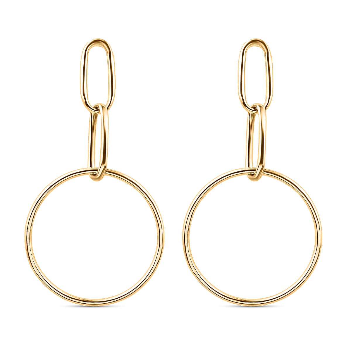 Close Out Deal - 9K Yellow Gold Circle Drop Earrings 8894054 0