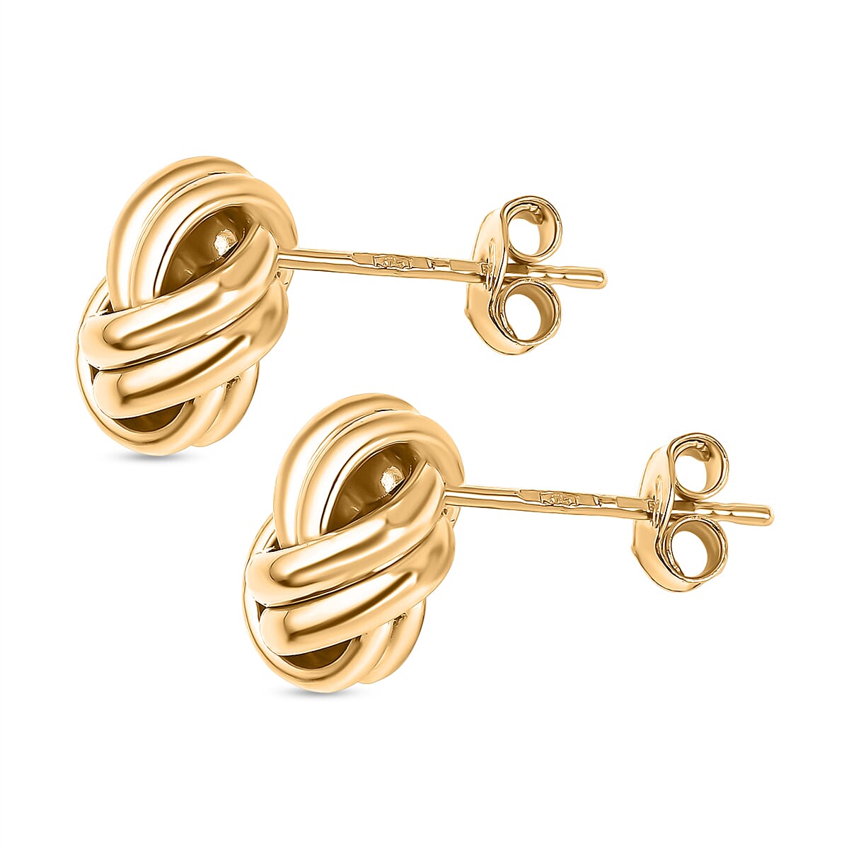 Hatton Garden Closeout-9K Yellow Gold Double Knot Earrings 7667817 3