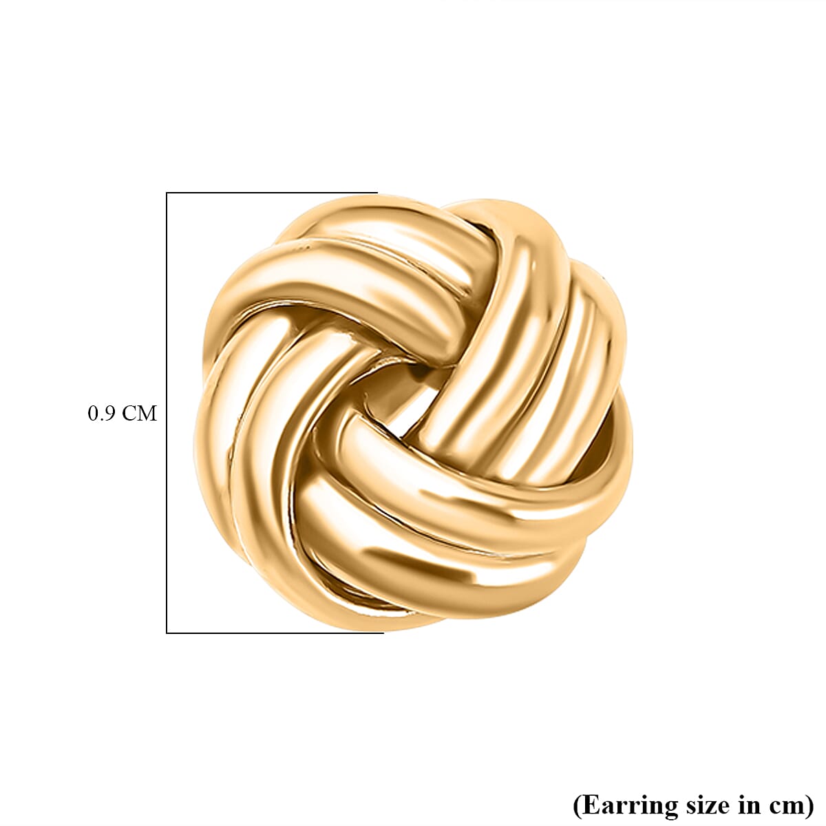 Hatton Garden Closeout-9K Yellow Gold Double Knot Earrings 7667817 4