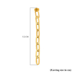 Vicenza Closeout - 9K Yellow Gold Paper Clip Earrings