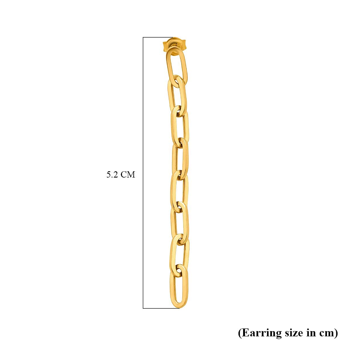 Vicenza Closeout - 9K Yellow Gold Paper Clip Earrings 7620684 4