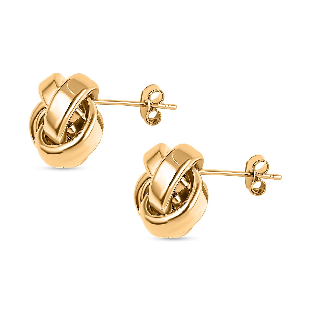 Vicenza Closeout - 9K Yellow Gold Knot Earrings 7658144 3