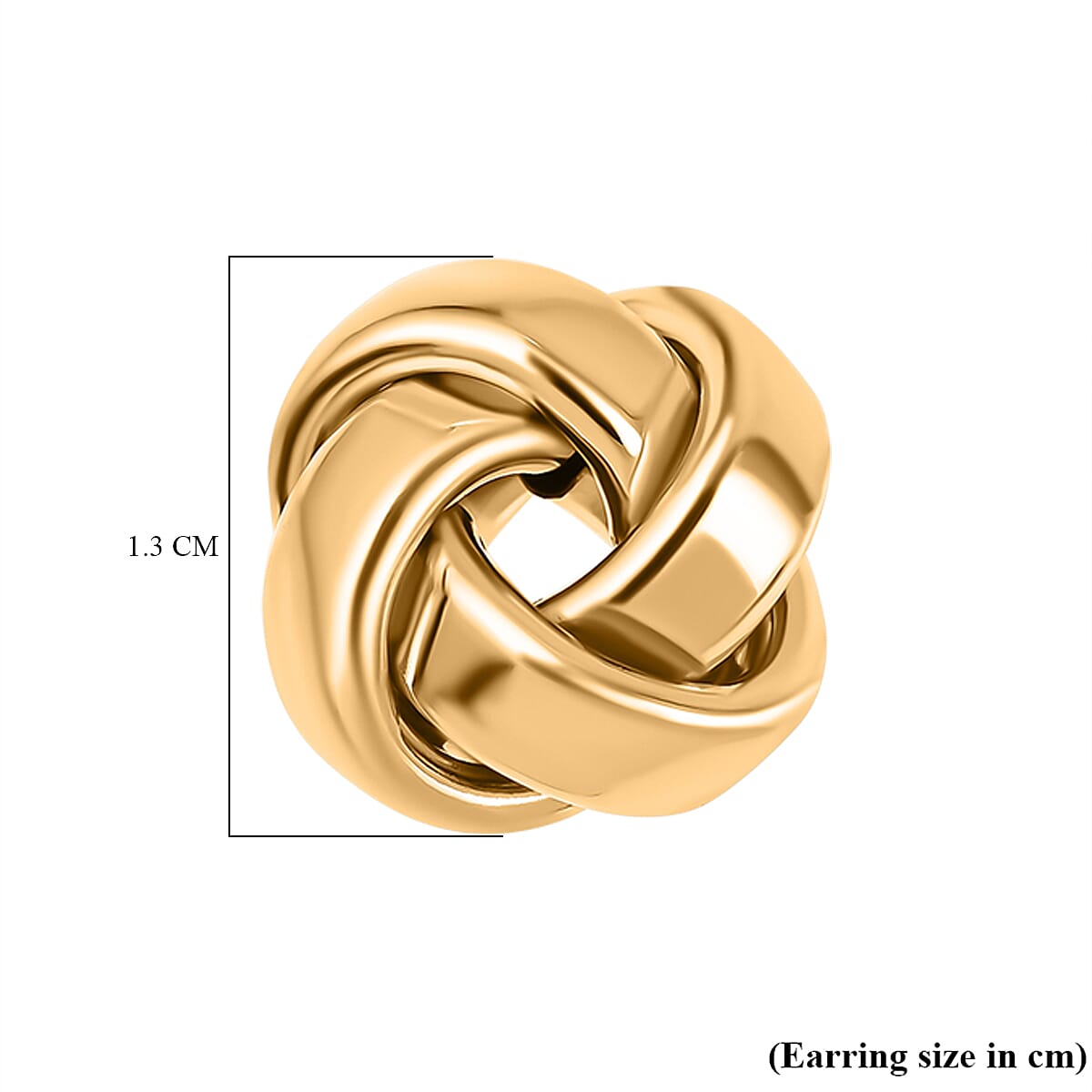 Vicenza Closeout - 9K Yellow Gold Knot Earrings 7658144 4
