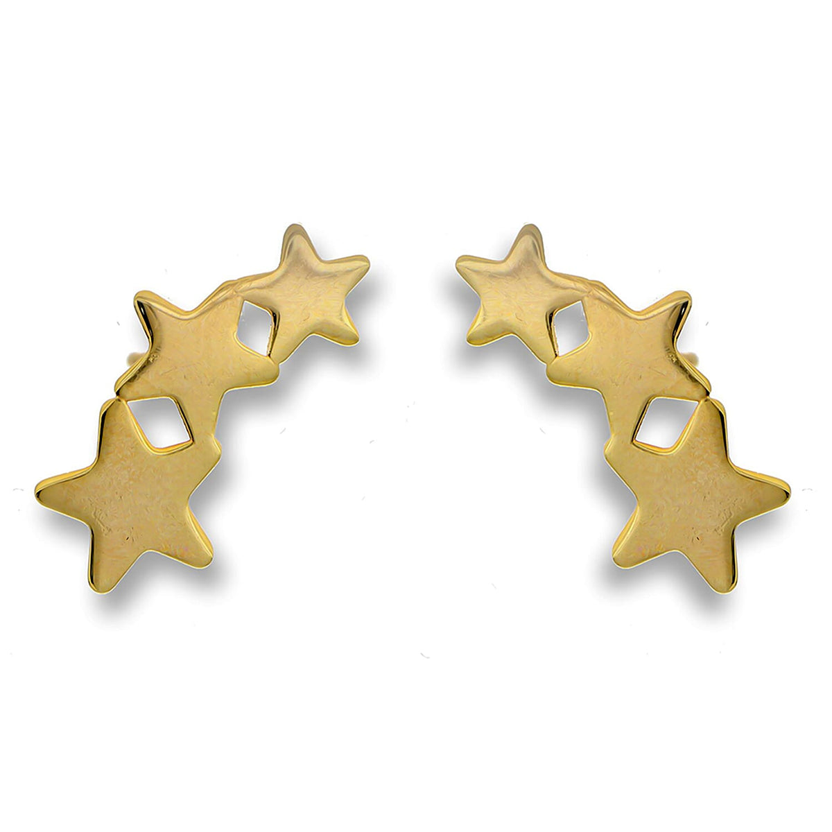 Maestro Collection - 9K Yellow Gold Star Crawler Earring with Push Back 8100308 0
