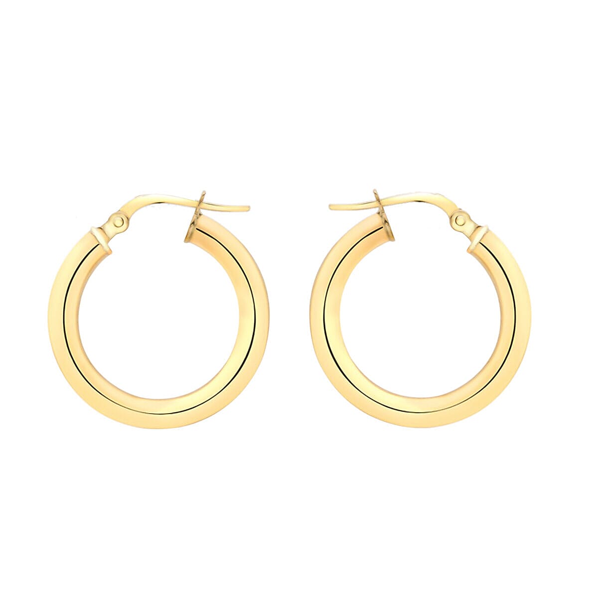 9K Yellow Gold Creole Earrings (with Clasp) 7386515 0