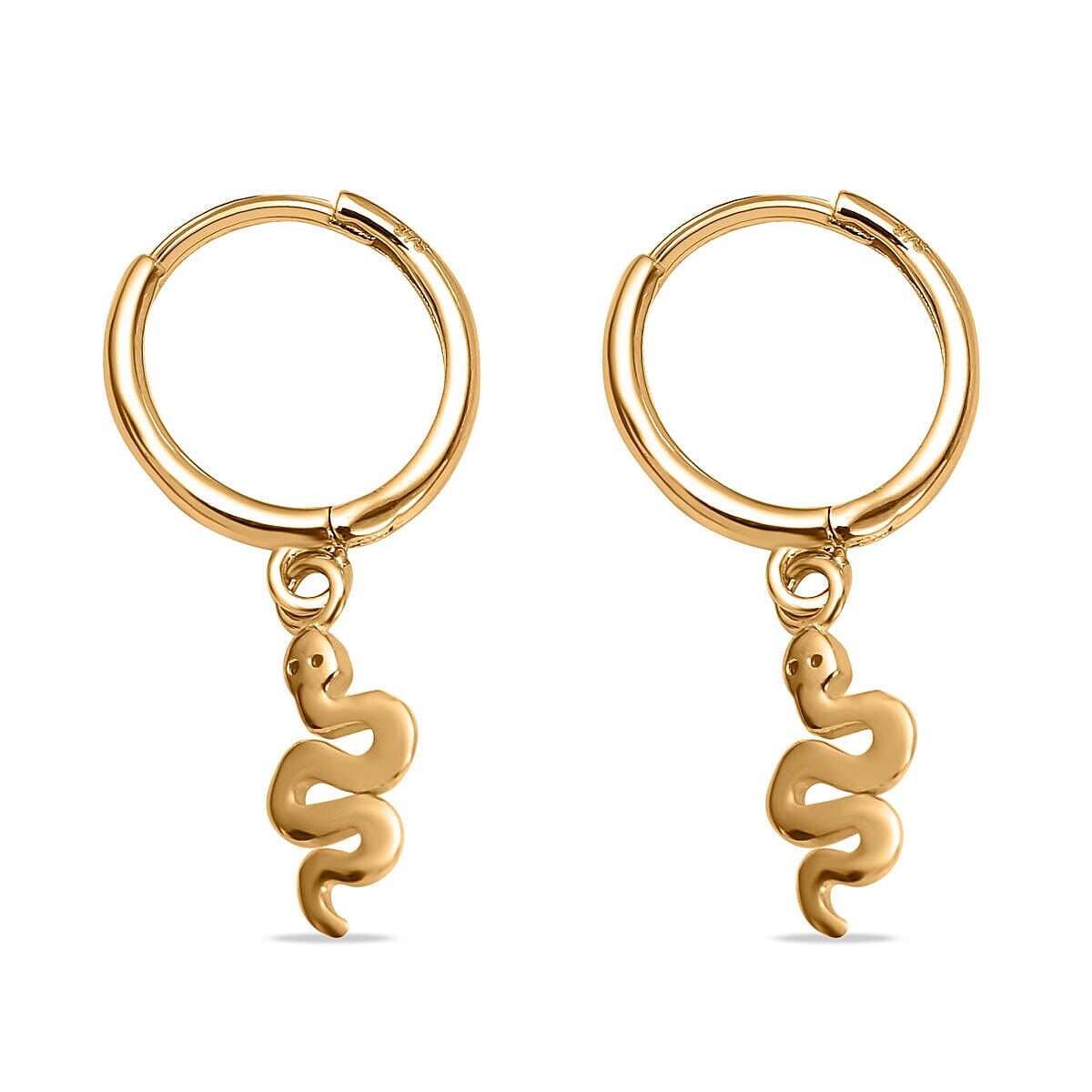 9K Yellow Gold Serpent Earrings 7383953 0