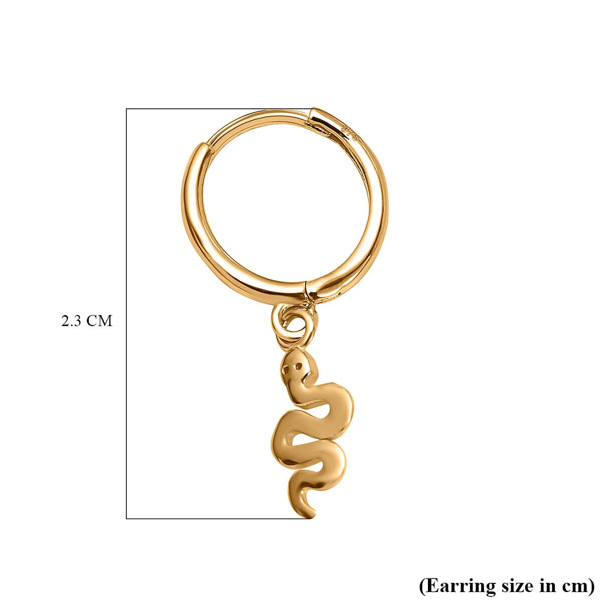 9K Yellow Gold Serpent Earrings 7383953 2