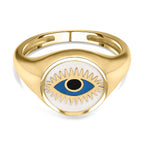Las Vegas Closeout Deal - 9K Yellow Gold Enamelled Ring