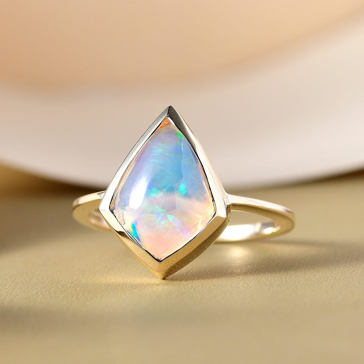 9K Yellow Gold Ethiopian Welo Opal Ring 1.85 Ct. 7061884 2
